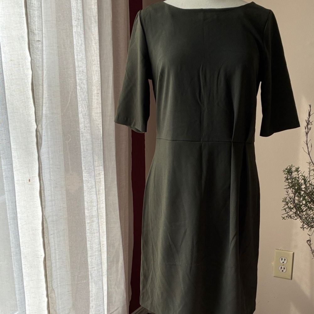 Banana Republic Olive Mid Sleeve Dress